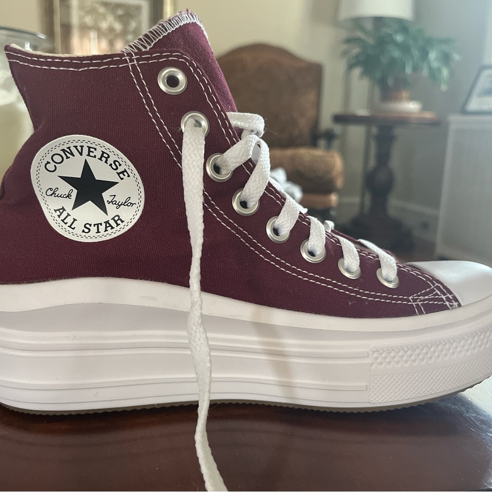 Burgundy Platform Converse!